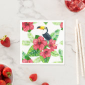 Toucan en tropical bouquet servet (Insitu)