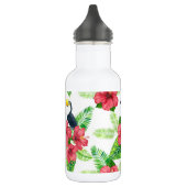 Toucan en tropical bouquet waterfles  (Links)
