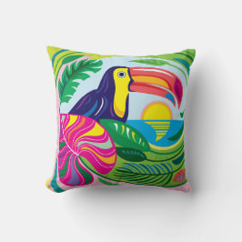 Toucan en tropische bladeren kussen