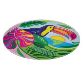 Toucan en tropische bladeren snijplank (Hoek)