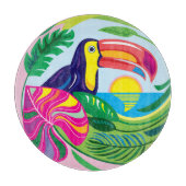 Toucan en tropische bladeren snijplank (Voorkant)