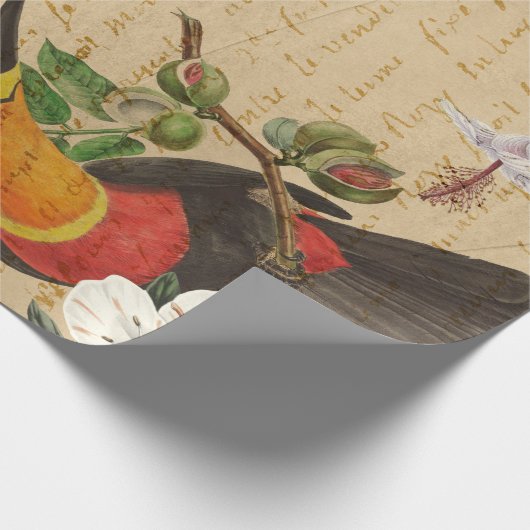 Toucan en tropische ventilator Cadeaupapier (Hoek)