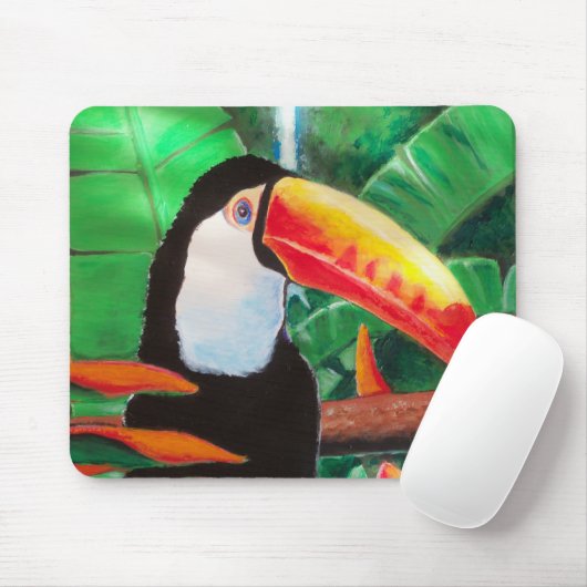 Toucan Exotic Oerwoud Bird Willife Muismat Art (Met muis)
