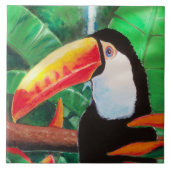 Toucan Exotic Wildlife Bird Portret Tile Artwork Tegeltje (Voorkant)