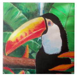 Toucan Exotic Wildlife Bird Portret Tile Artwork Tegeltje