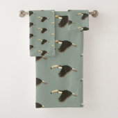 Toucan Exotisch Dier Patroon Sage Groen Bad Handdoek (Insitu)