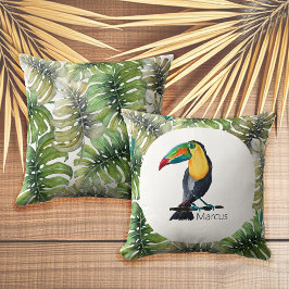 Toucan Exotische Aquarel Illustratie Kussen