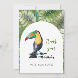 Toucan Exotische Waterverf Illustratie Bedankkaart