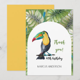Toucan Exotische Waterverf Illustratie Bedankkaart