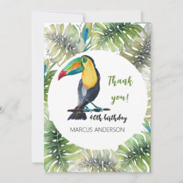 Toucan Exotische Waterverf Illustratie Bedankkaart