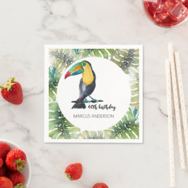 Toucan Exotische Waterverf Illustratie Servet