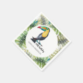 Toucan Exotische Waterverf Illustratie Servet (Hoek)