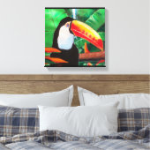 Toucan Exotische Wildlife Bird Wrapped Canvas Art (Insitu (Slaapkamer))