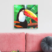 Toucan Exotische Wildlife Bird Wrapped Canvas Art Afdruk (Insitu (Woonkamer))