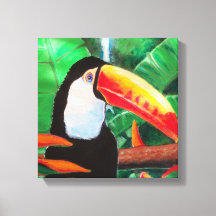 Toucan Exotische Wildlife Bird Wrapped Canvas Art