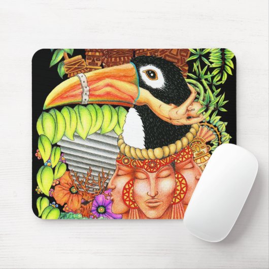 Toucan Fantasy Art Design Muismat (Met muis)