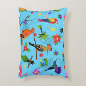 Toucan Flamingo and Arara Seamless Birds Pattern Accent Kussen (Voorkant(Verticaal))