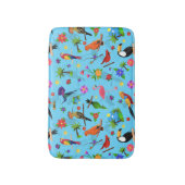 Toucan Flamingo and Arara Seamless Birds Pattern Badmat (Voorkant Verticaal)