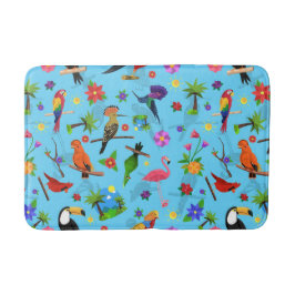 Toucan Flamingo and Arara Seamless Birds Pattern Badmat