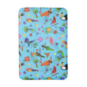 Toucan Flamingo and Arara Seamless Birds Pattern Badmat (Voorkant Verticaal)