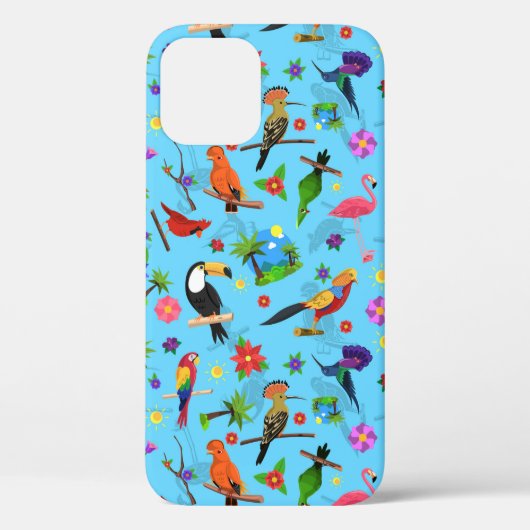 Toucan Flamingo and Arara Seamless Birds Pattern Case-Mate iPhone Case (Achterkant)