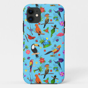 Toucan Flamingo and Arara Seamless Birds Pattern Case-Mate iPhone Case