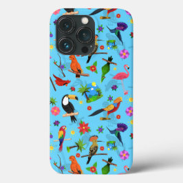 Toucan Flamingo and Arara Seamless Birds Pattern Case-Mate iPhone Case