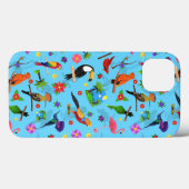 Toucan Flamingo and Arara Seamless Birds Pattern Case-Mate iPhone Case (Achterkant (horizontaal))