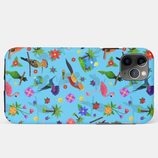 Toucan Flamingo and Arara Seamless Birds Pattern Case-Mate iPhone Case (Achterkant (horizontaal))
