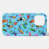 Toucan Flamingo and Arara Seamless Birds Pattern Case-Mate iPhone Case (Achterkant (horizontaal))