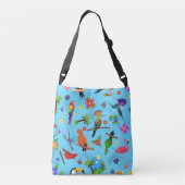 Toucan Flamingo and Arara Seamless Birds Pattern Crossbody Tas (Achterkant)
