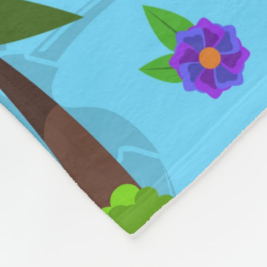 Toucan Flamingo and Arara Seamless Birds Pattern Fleece Deken (Hoek)