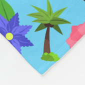 Toucan Flamingo and Arara Seamless Birds Pattern Fleece Deken (Hoek)