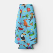 Toucan Flamingo and Arara Seamless Birds Pattern Flesjeskoeler (Voorkant)
