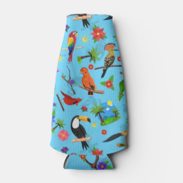 Toucan Flamingo and Arara Seamless Birds Pattern Flesjeskoeler