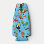 Toucan Flamingo and Arara Seamless Birds Pattern Flesjeskoeler (Achterkant)