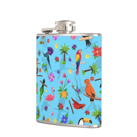 Toucan Flamingo and Arara Seamless Birds Pattern Heupfles (Links)