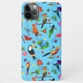 Toucan Flamingo and Arara Seamless Birds Pattern iPhone Hoesje (Achterkant)