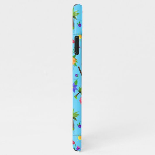 Toucan Flamingo and Arara Seamless Birds Pattern iPhone Hoesje (Rechterkant)