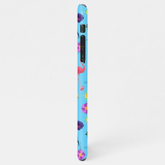 Toucan Flamingo and Arara Seamless Birds Pattern iPhone Hoesje (Linkerkant)