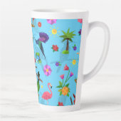 Toucan Flamingo and Arara Seamless Birds Pattern Latte Mok (Rechts)