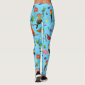 Toucan Flamingo and Arara Seamless Birds Pattern Leggings (Achterkant)