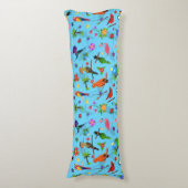 Toucan Flamingo and Arara Seamless Birds Pattern Lichaamskussen (Voorkant Verticaal)