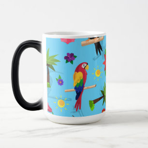 Toucan Flamingo and Arara Seamless Birds Pattern Magische Mok
