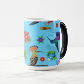 Toucan Flamingo and Arara Seamless Birds Pattern Magische Mok (Voorkant rechts)