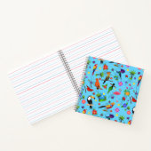 Toucan Flamingo and Arara Seamless Birds Pattern Notitieboek (Binnen)