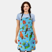 Toucan Flamingo and Arara Seamless Birds Pattern Schort (Gedragen)