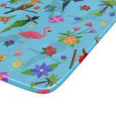 Toucan Flamingo and Arara Seamless Birds Pattern Snijplank (Hoek)
