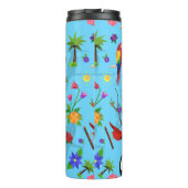 Toucan Flamingo and Arara Seamless Birds Pattern Thermosbeker (Achterkant)