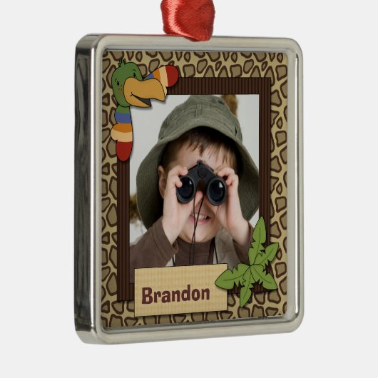 Toucan gepersonaliseerd foto Keepsake Ornament (Rechts)
